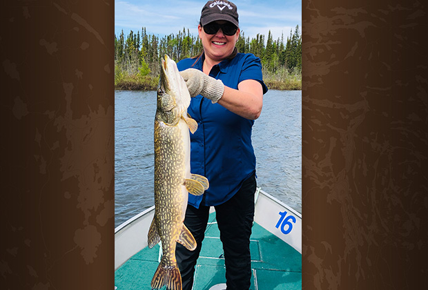 Ric McNulty with two Giant Pike